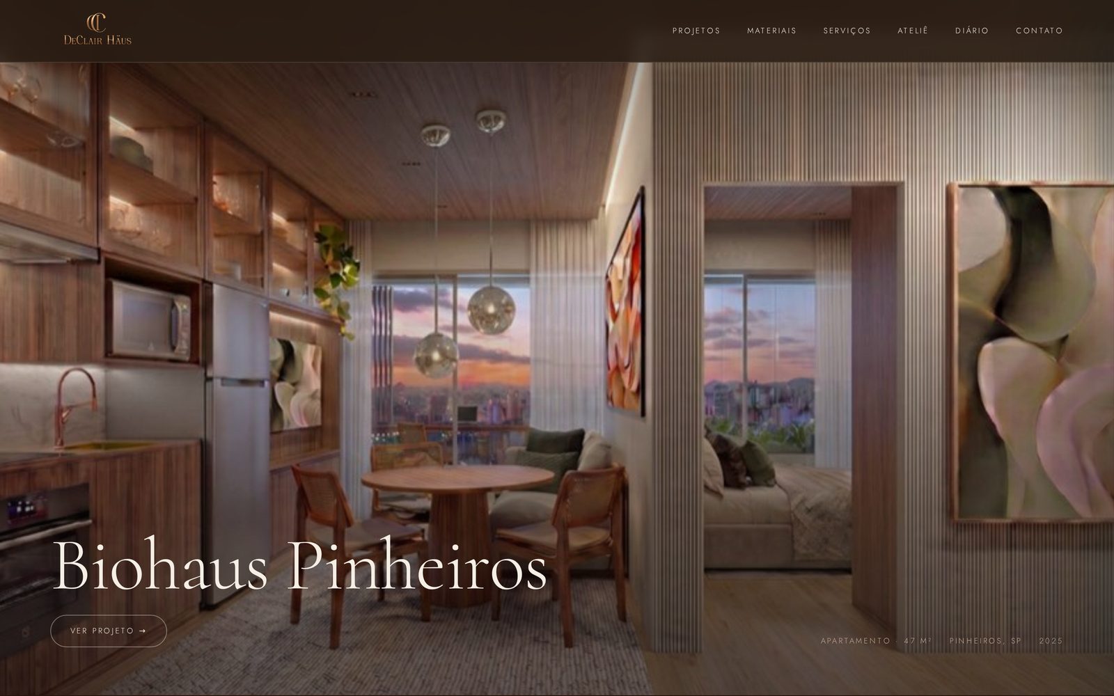 DeClair Häus — website screenshot