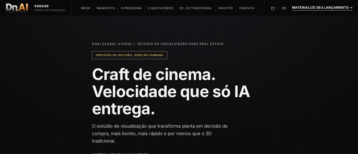 DNAi Render — website screenshot